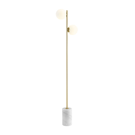 Anechdoche 2 Lights Gold and White Floor Lamp