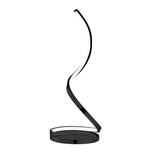 Modern Spiral Black LED Table Lamp // Led Strip