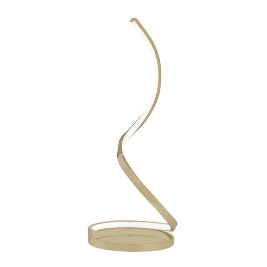 Modern Spiral Gold LED Table Lamp // Led Strip