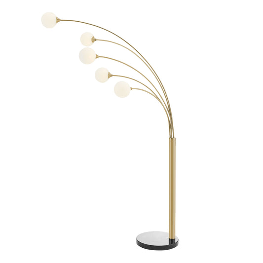 Anechdoche 5 Lights Gold and White Floor Lamp