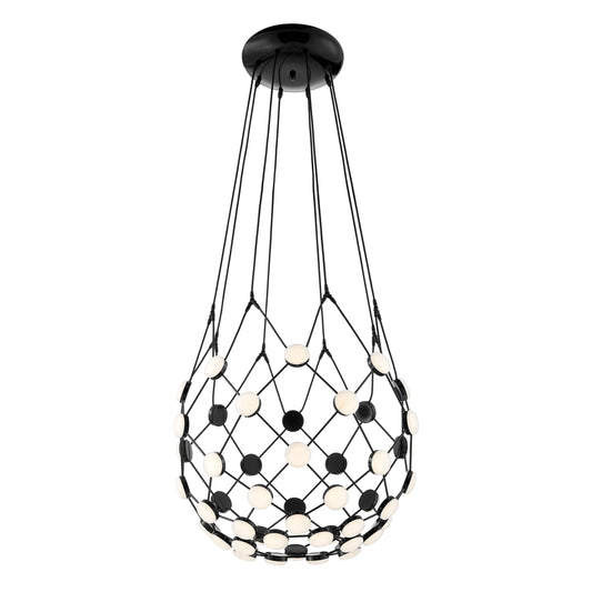 Contemporary LED Basket Chandelier // Small // Black