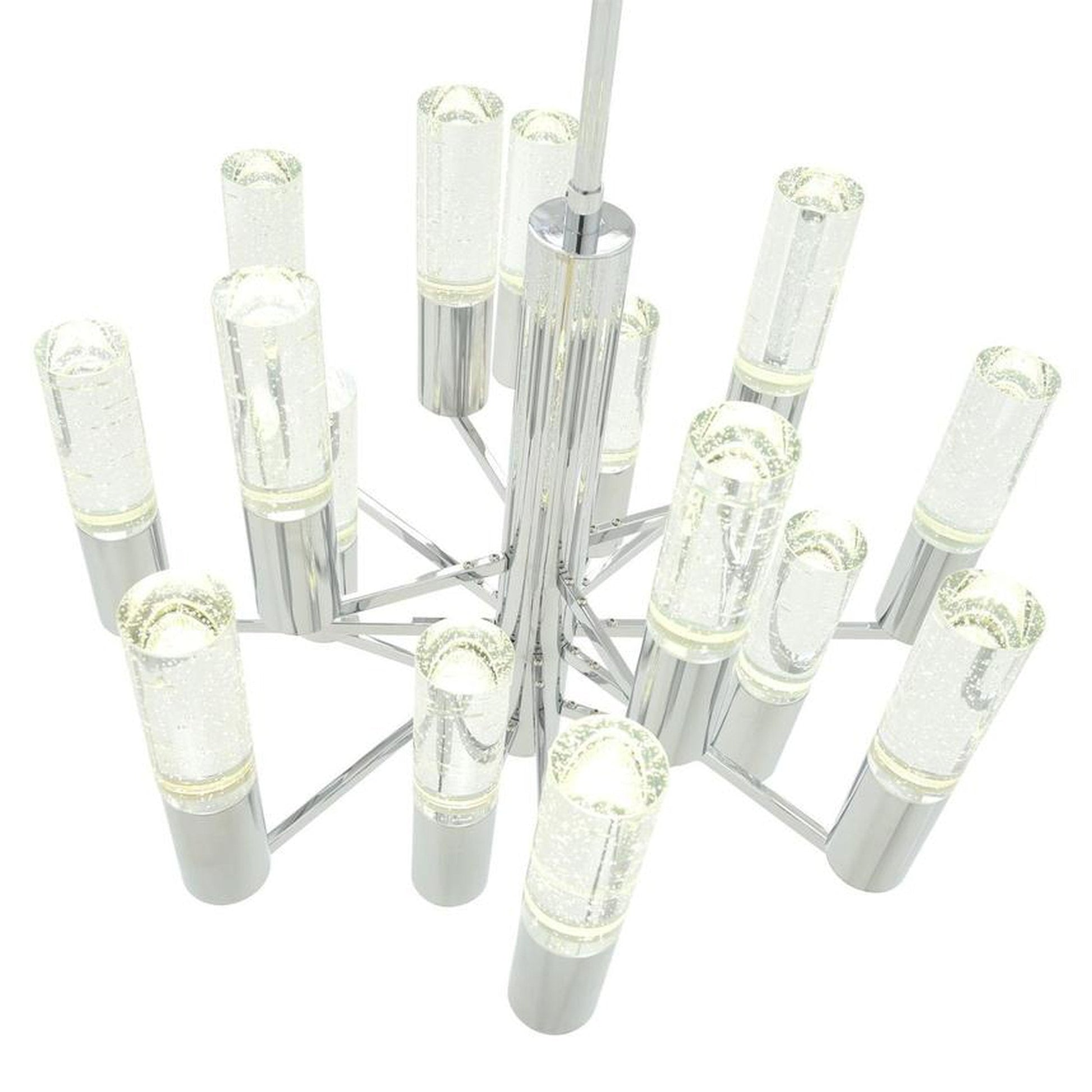 Crystal Cylinders Chandelier // 16 Lights // Dimmable