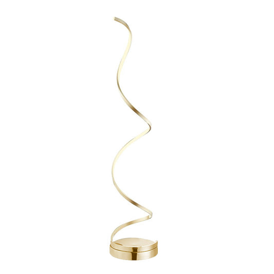 Modern Spiral LED 61" Gold Floor Lamp // Dimmable Led Strip