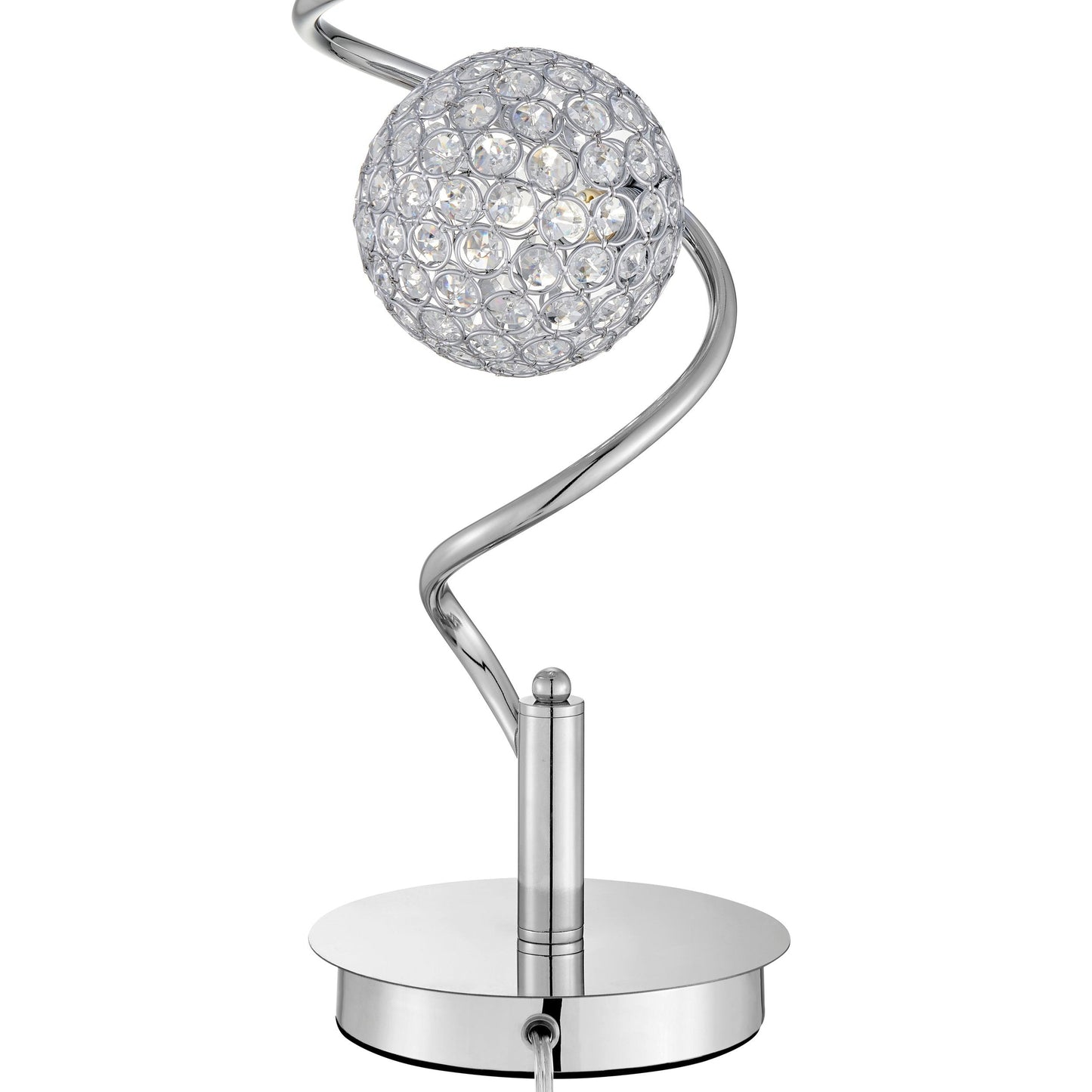 Vertical Crystal Sphere Table Lamp // 3 Light