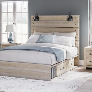 Senbry Queen Panel Bed with Storage, Lights, and USB Charging