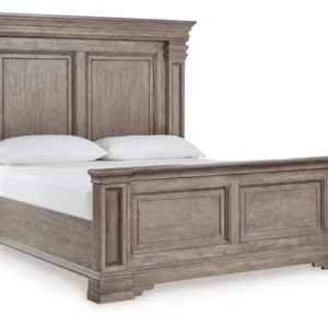 Alternative view of Blairhurst King Panel Bed with LED Headboard Lighting